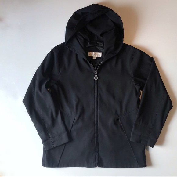 Jones NY lightweight lined jacket with hood, black - Picture 4 of 10